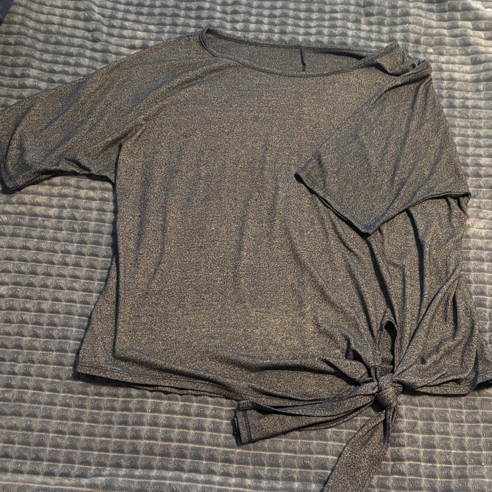 Women’s Navy Tie-Hem Top